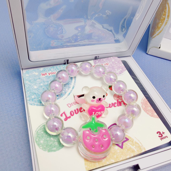 Набор детских украшений 2в1, браслет и кольцо / Цвет МИКС